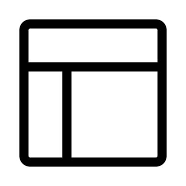 Sol sütun kenarı kıvrımlı üst çubuk