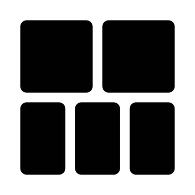 Üst çift yatay sütun ızgara bölümleri düzeni