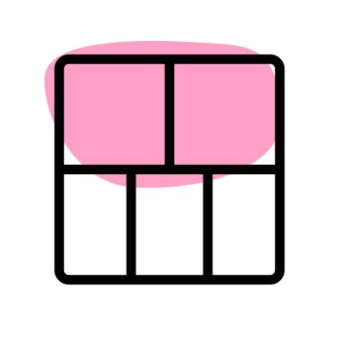 Üst çift yatay sütun ızgara bölümleri düzeni