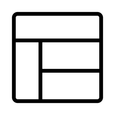 Kare çubukları ayıran en üst başlık ızgara bölümleri