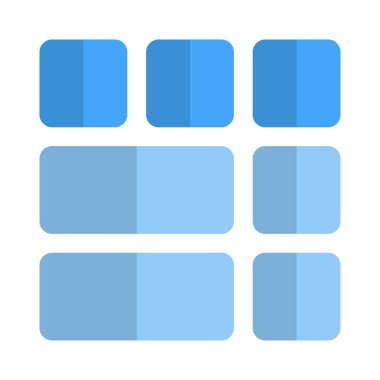 Yatay sütunlu üst sağ içerik hücreleri