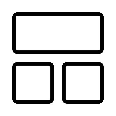 Bir çerçeve şablonunda üç bölüm bloğu