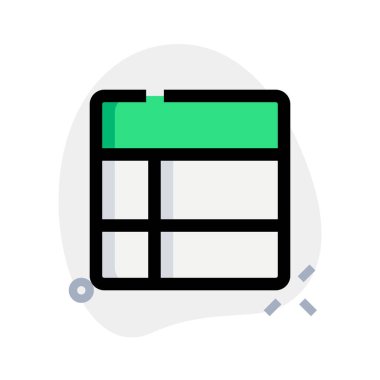 Yan sol sütunlu tablo formasyonlu başlık