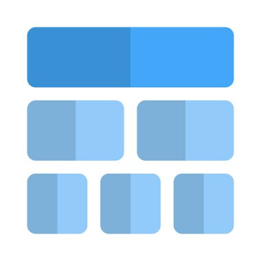 Geniş yatay sütuna sahip çoklu bölümler