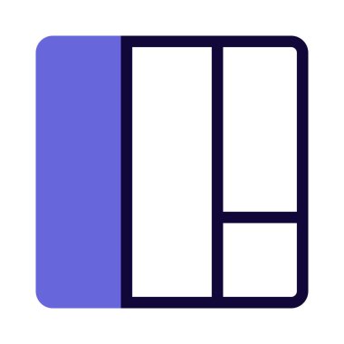 Yan yatay sütunlar yan yana dizili