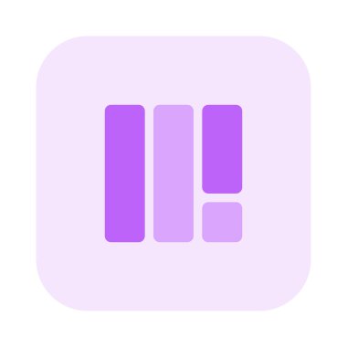 Yan yatay sütunlar yan yana dizili