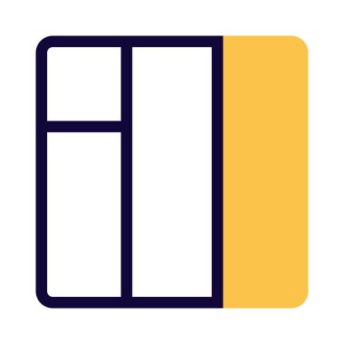 Sağ taraf ayrık bölümlü dikey sütunlar