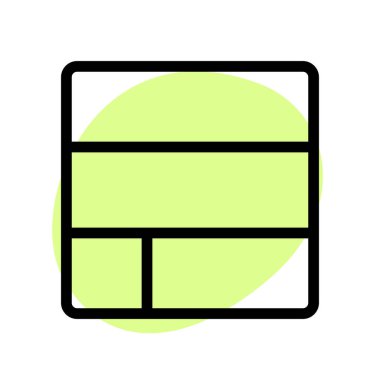 Çerçevenin üst çift yatay sütun deseni