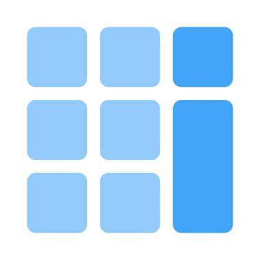 Kare blokta dikey sol içerik hücreleri