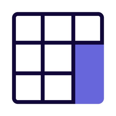 Kare blokta dikey sol içerik hücreleri