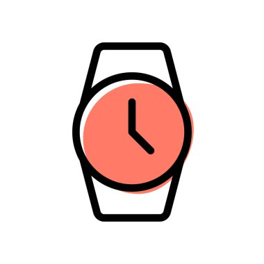 Örneksel yuvarlak yüz arama kol saati beyaz arkaplanda izole edildi