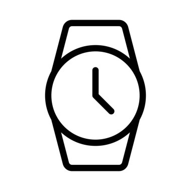 Örneksel yuvarlak yüz arama kol saati beyaz arkaplanda izole edildi