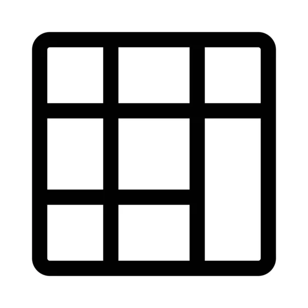 Vertikale Linke Inhaltszellen Quadratischen Block — Stockvektor