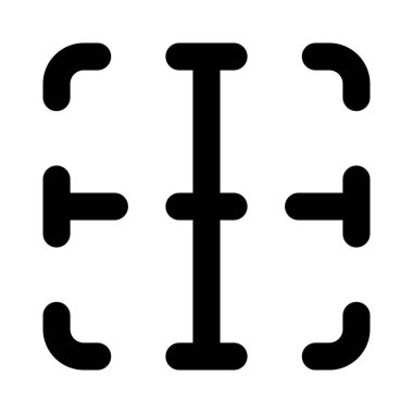 İçerideki dikey kenar, hesap tablosu arayüzüne bölündü