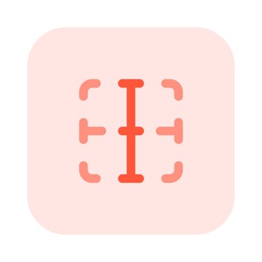 İçerideki dikey kenar, hesap tablosu arayüzüne bölündü