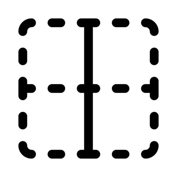 Fractionnement Vertical Intérieur Bordure Dans Interface Tableur — Image vectorielle