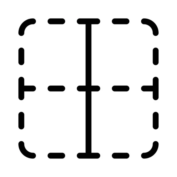Fractionnement Vertical Intérieur Bordure Dans Interface Tableur — Image vectorielle