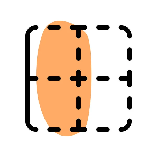 Ouvrir Bordure Gauche Cellule Feuille Calcul — Image vectorielle