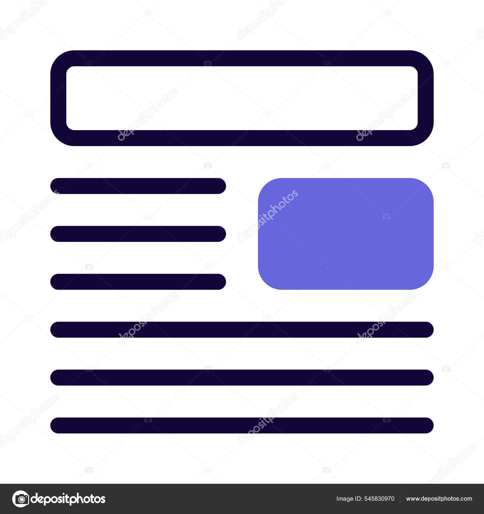 newspaper-article-format-headings-picture-attachment-stock-vector-by
