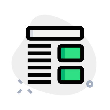 Başlıklı ve resimli modern tasarım haber biçimi