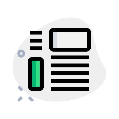 Mevcut sorunları resimlerle temsil eden gazete makalesi