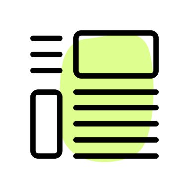 Mevcut sorunları resimlerle temsil eden gazete makalesi