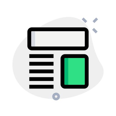 Resim ve metin materyallerinin akademik ders kitabı bölüm temsili