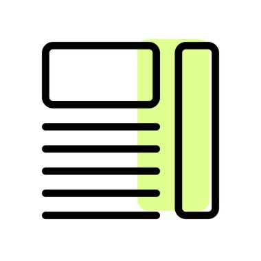 Yan sütunu ve metin gövdesi parçası olan üst başlık