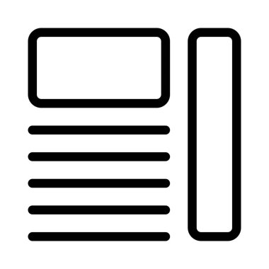 Yan sütunu ve metin gövdesi parçası olan üst başlık