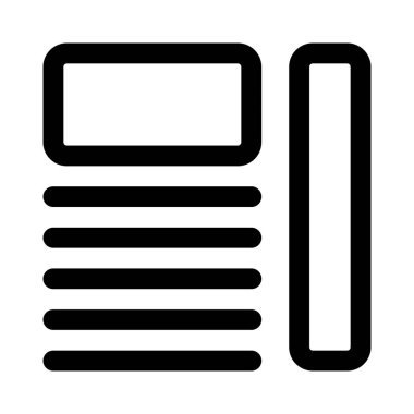 Yan sütunu ve metin gövdesi parçası olan üst başlık