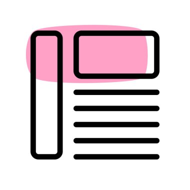 Yan sütundan sola ve metin gövdesi kısmına sahip başlık