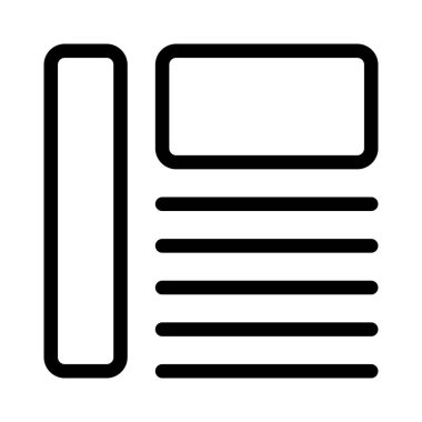 Yan sütundan sola ve metin gövdesi kısmına sahip başlık