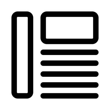 Yan sütundan sola ve metin gövdesi kısmına sahip başlık