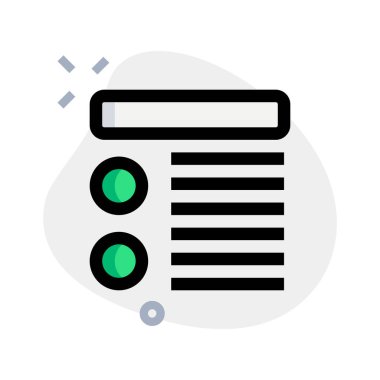 Raporun sol köşesinde bilgi grafikleri düzeni