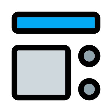 Teknik makine çizim şablonunun üst görünümü