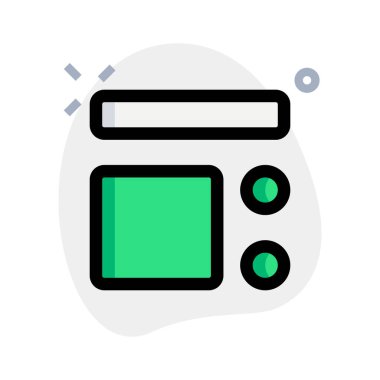 Teknik makine çizim şablonunun üst görünümü