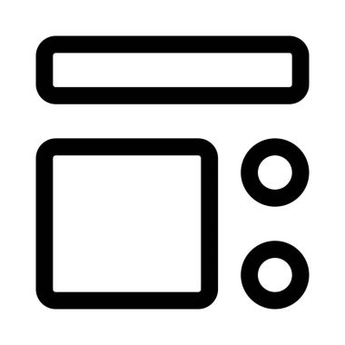 Teknik makine çizim şablonunun üst görünümü