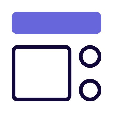 Teknik makine çizim şablonunun üst görünümü