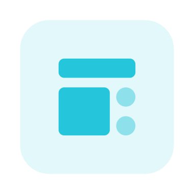 Teknik makine çizim şablonunun üst görünümü