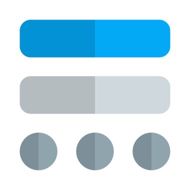 Yuvarlak boyut çizim düzenine sahip çift çubuk