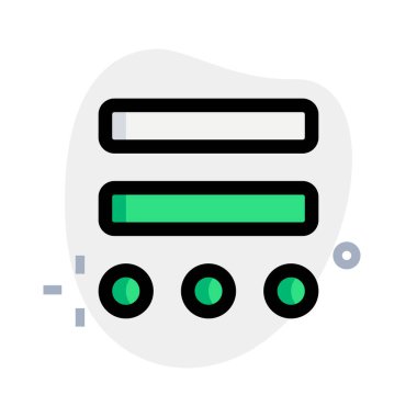 Yuvarlak boyut çizim düzenine sahip çift çubuk