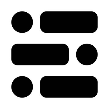 Çeşitli çubuk ve dairesel yuvarlak şekil izole