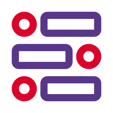 Çeşitli çubuk ve dairesel yuvarlak şekil izole