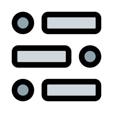 Çeşitli çubuk ve dairesel yuvarlak şekil izole