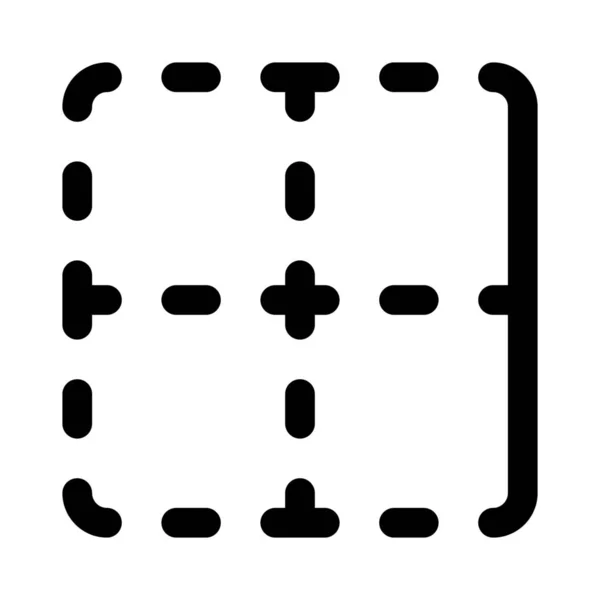 Fermer Bordure Droite Cellule Feuille Calcul — Image vectorielle