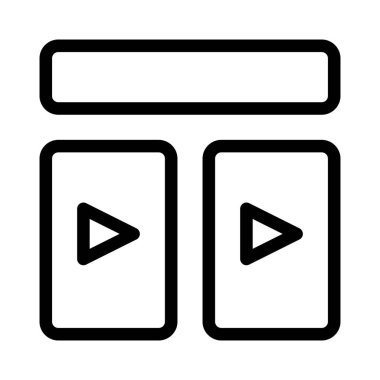 Kare kutuda çift oynat ya da ileri sar düğmesi