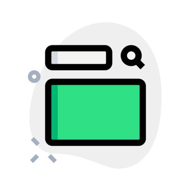 Sonuç şablonu düzeni ile çevrimiçi arama çubuğu