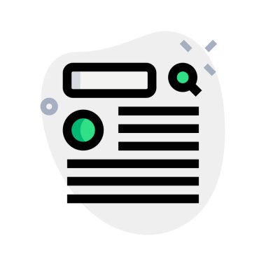 Arama motorunda çevrimiçi arayüzü ve grafiksel arayüzü bulunan makale