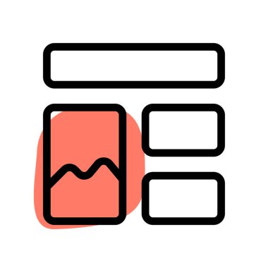 Çeşitli boyutlarda geometrik şekiller ve başlıklı bir resim