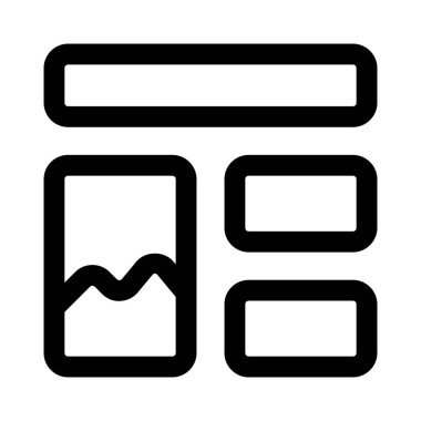 Çeşitli boyutlarda geometrik şekiller ve başlıklı bir resim